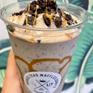 Oreo cheesecake protein shake.
