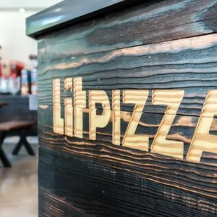 a close up of the sign