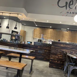 the interior of a restaurant