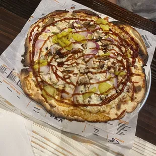 BBQ menu pizza
