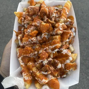 Buffaloaded Fries, oh so good.