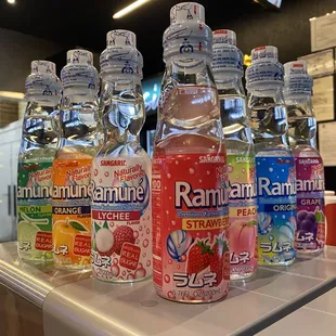 Ramune in a variety of flavors!!!
