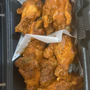 Hot Lemon pepper and Hot buffalo wings