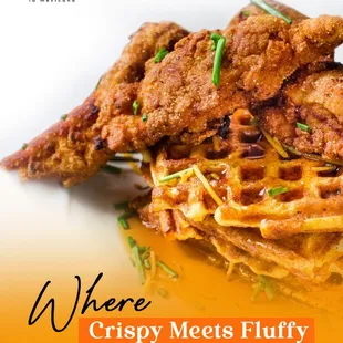 Try CRISPY CHICKEN &amp; WAFFLES at Lita's!
Savor every bite of our golden, crispy waffles paired with tender chicken strips.