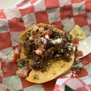 Cowboy Taco with a delicious bit taken out!