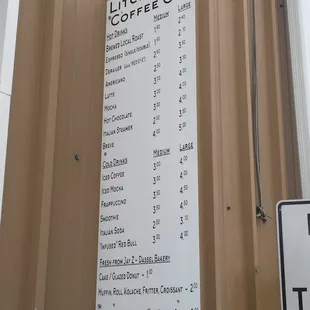 a sign for a coffee shop