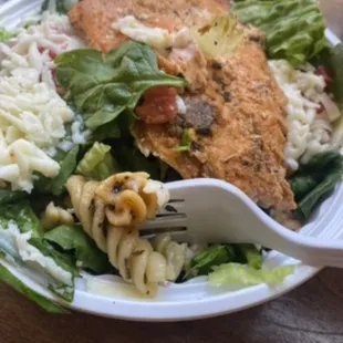 Salmon pasta salad