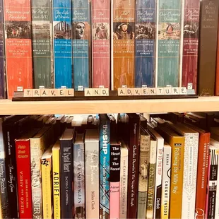 Bookshelves and books