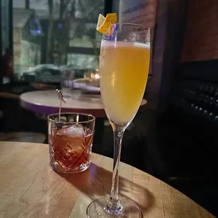 Brunch line and flying impeared cocktail