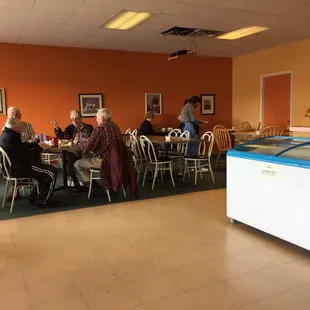 people eating at a table