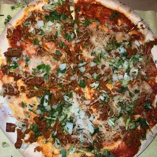 Vegan Birria pizza