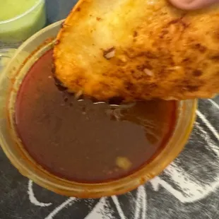 Quesabirrias tacos with dip