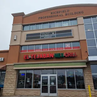 the front of the building