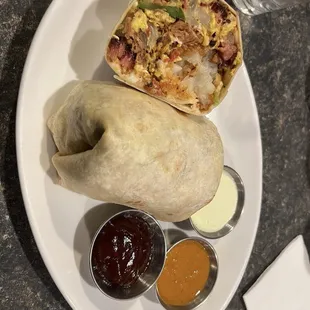 Brisket Breakfast Burrito. One of the best breakfast burritos I've ever had.