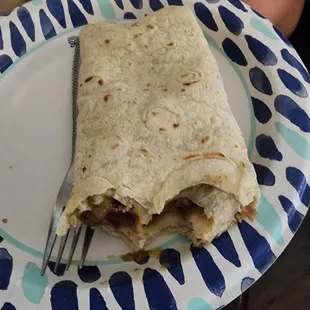 Green chili burrito