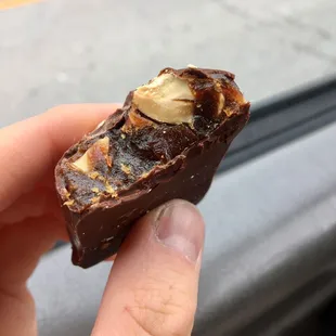 Inside of the Vegan Nut Toffee