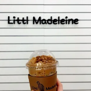 Dalgona Latte with a pump of vanilla