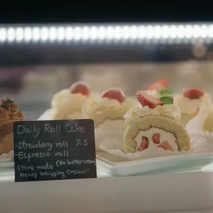 a variety of desserts