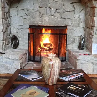 38 foot ceilings and amazing fireplace