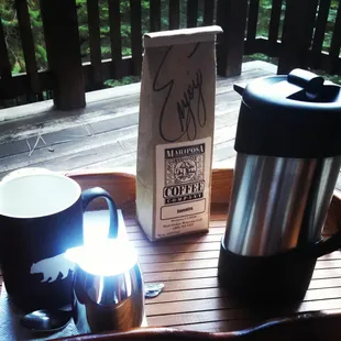 Coffee on the deck!