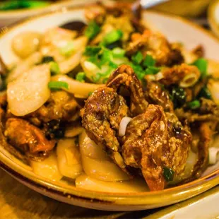 Soft Shell Crab with Rice Cake