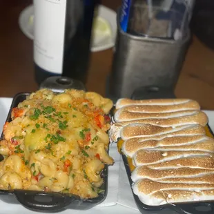 Lobster Mac n Cheese and Sweet Potato Soufflé