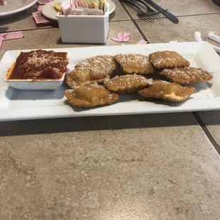 Toasted Cheese Ravioli appetizer