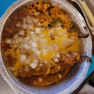 a bowl of food on a table