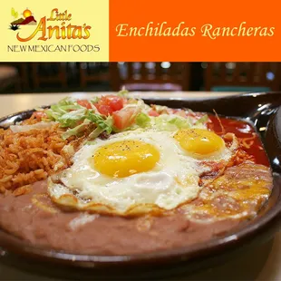 Hungry yet? Satisfy your New Mexican cravings with our Enchiladas Rancheras skillet!