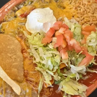 Enchiladas and Chille Rellenos combo