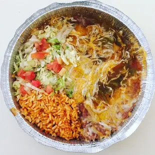 Green shredded beef enchiladas! Yum!