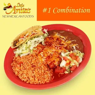 One of our best sellers - the #1 combination plate!