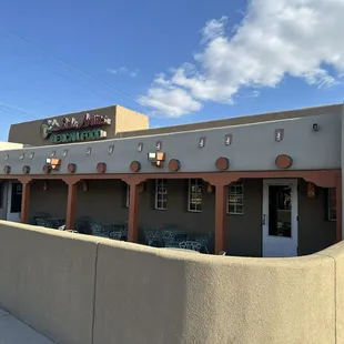 outside