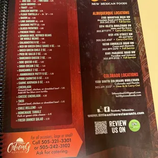 Side order menu