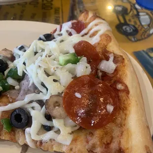 Pepperoni pizza with Manhattan topping