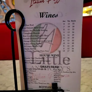 Wine List October 2022