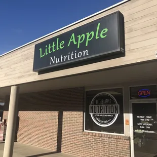 the front of the building