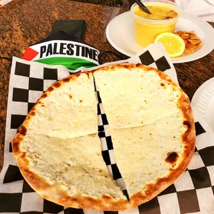 a freshly made pizza