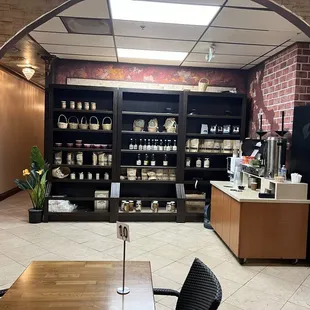 The back of the restaurant.