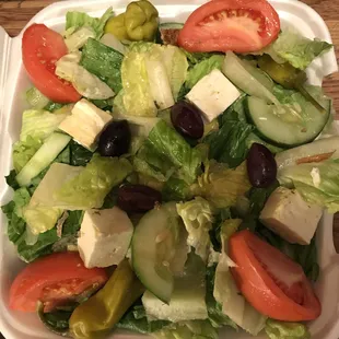 Gyro Salad Without Gyro Meat