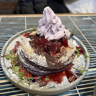 Ube pancakes