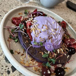 Ube pancakes