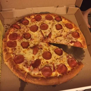 Large Pepperoni pizza 5.99