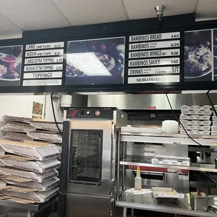menus on the wall