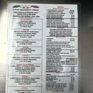 Updated menu 1-22-23