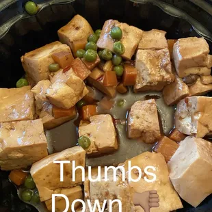 Bean curd Szechuan style.