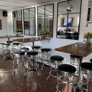 Dining area in bar