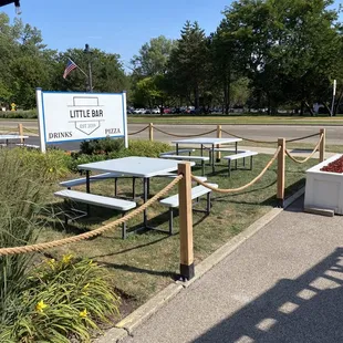 New outdoor patio . Just in time