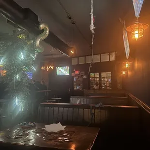 Inside with decorations