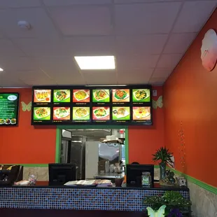 menus on the wall